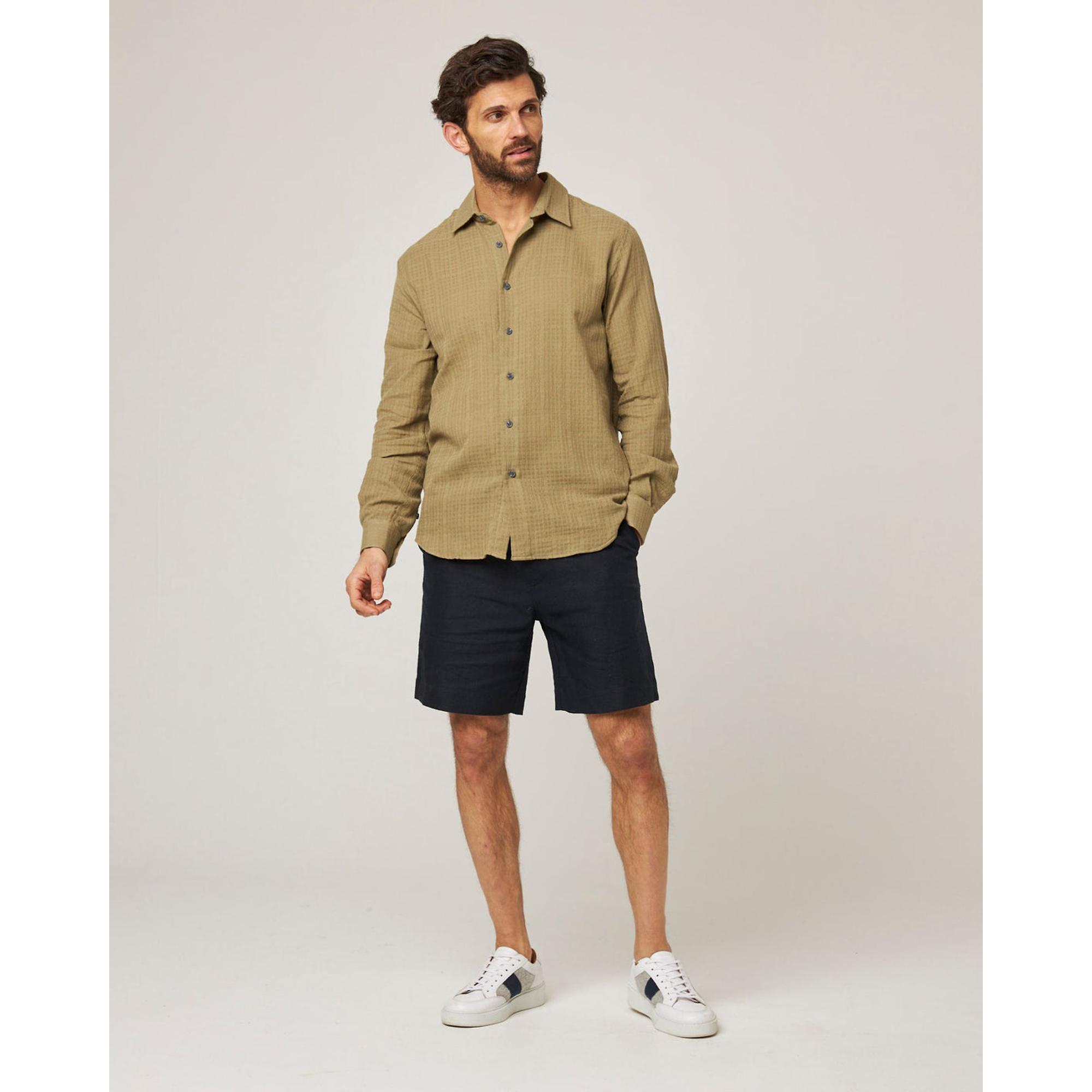 Product image 3 of 8 of Peregrine Men's Made In England Resort Shirt - Moss