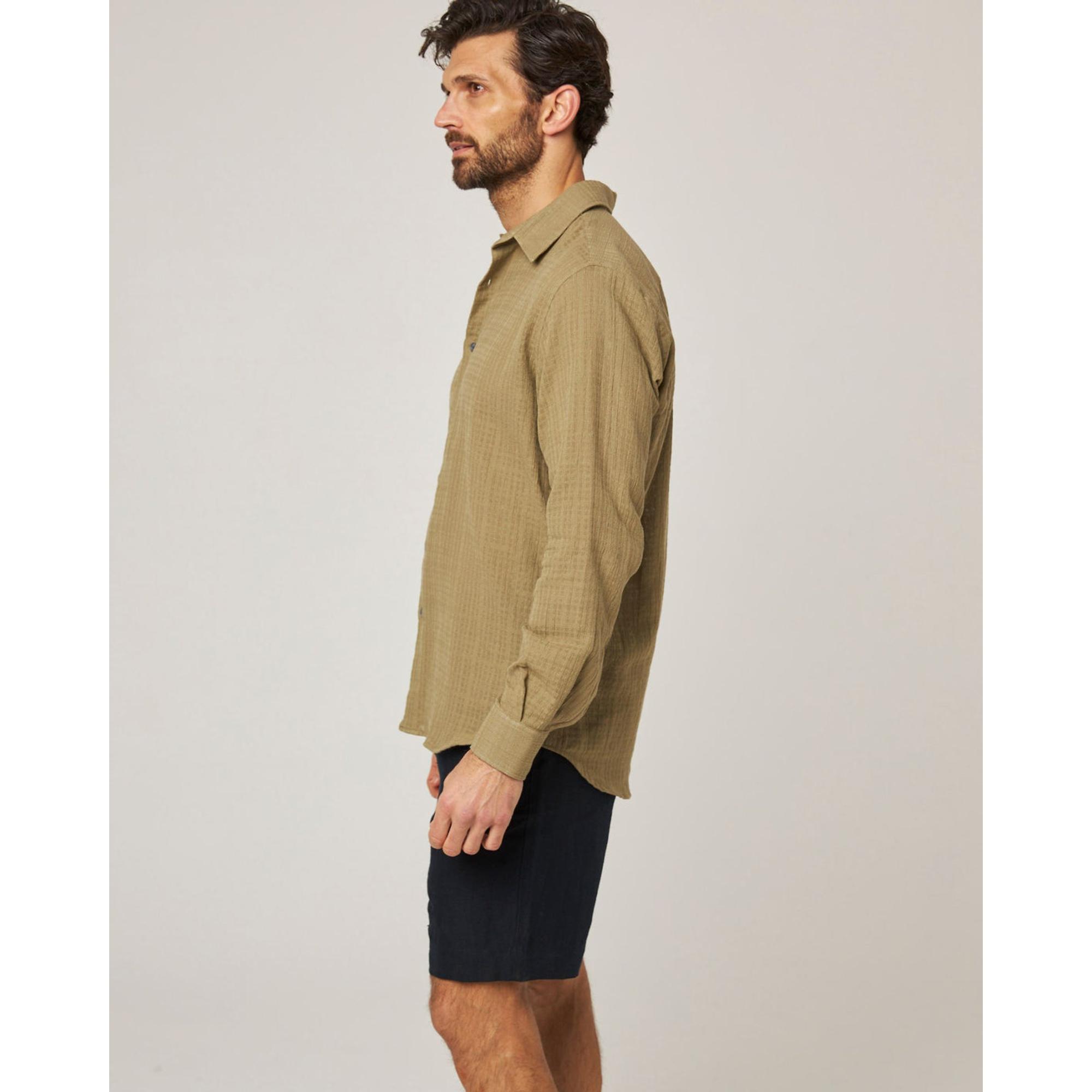 Product image 4 of 8 of Peregrine Men's Made In England Resort Shirt - Moss