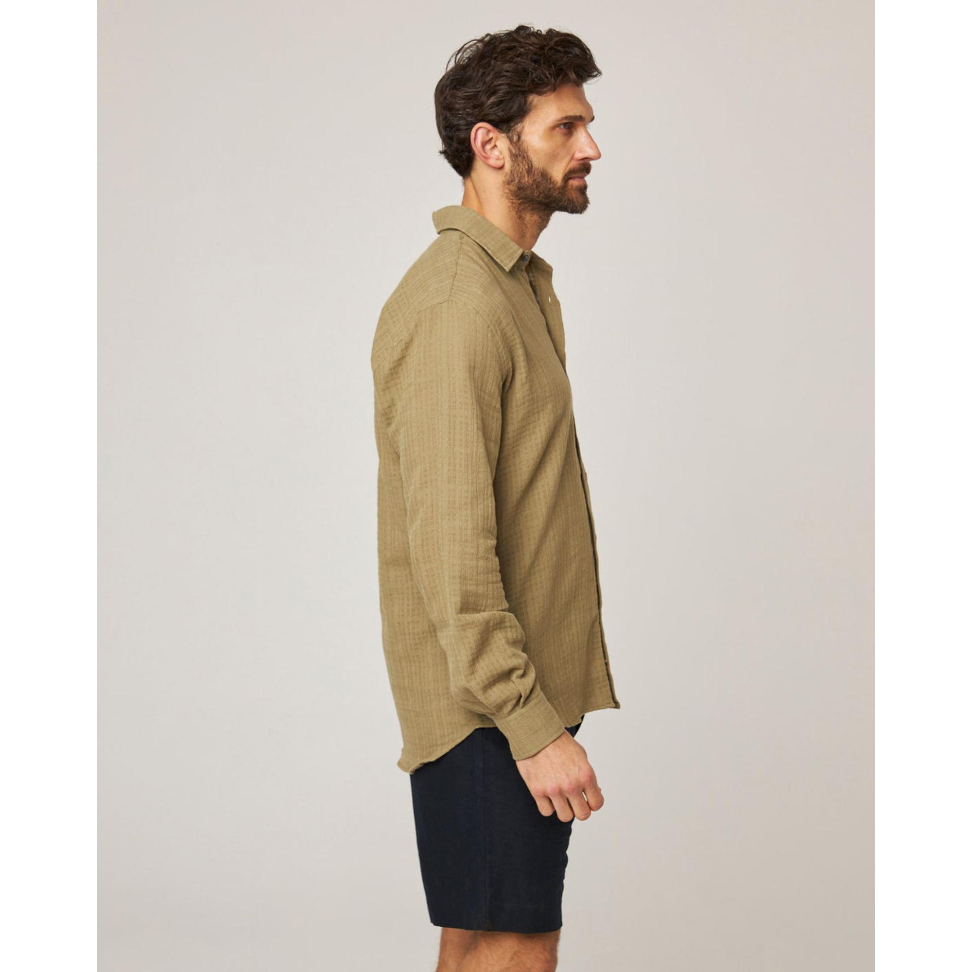 Product image 5 of 8 of Peregrine Men's Made In England Resort Shirt - Moss
