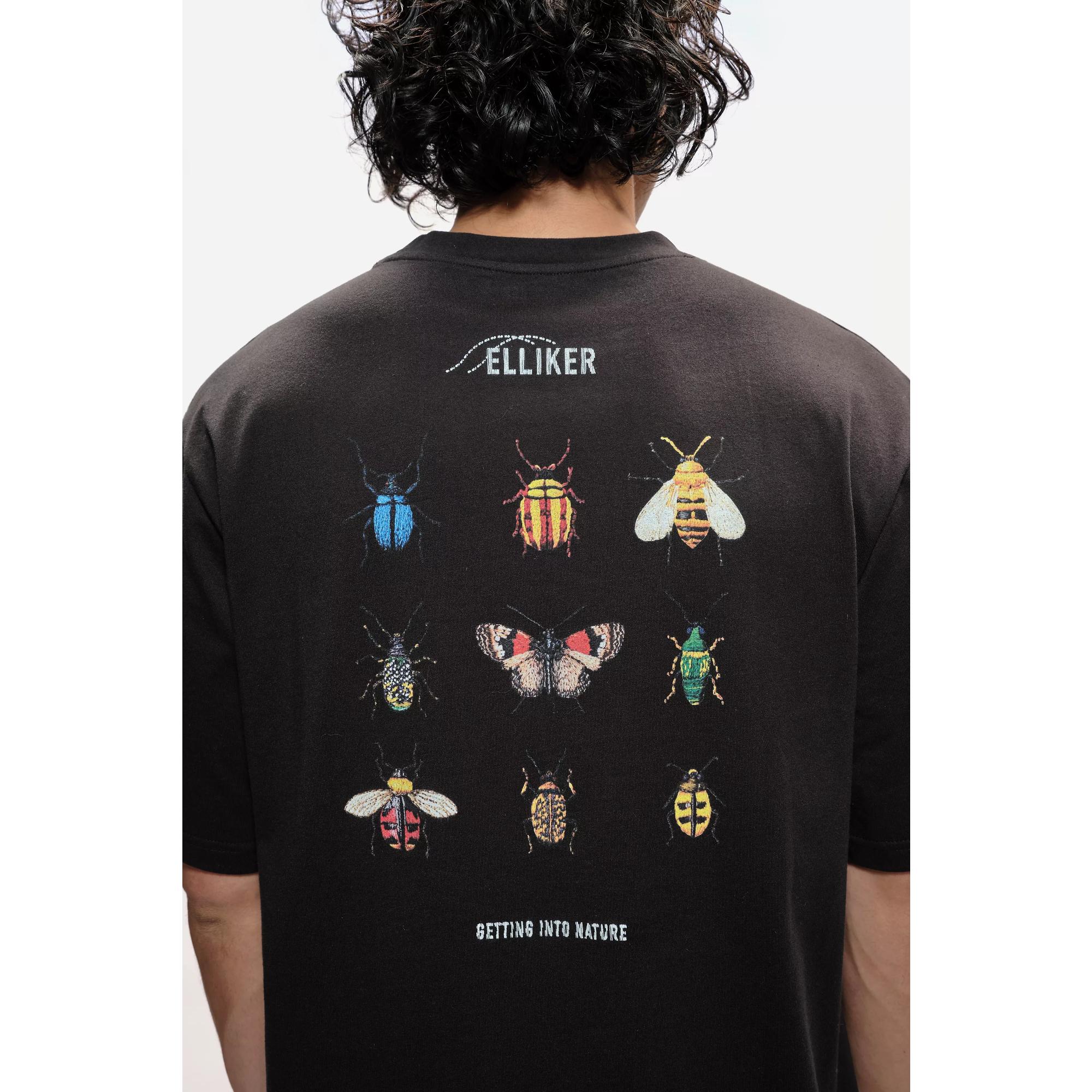 Product image 2 of 9 of Elliker Unisex Rill Bug Print Short Sleeve T-Shirt - Black