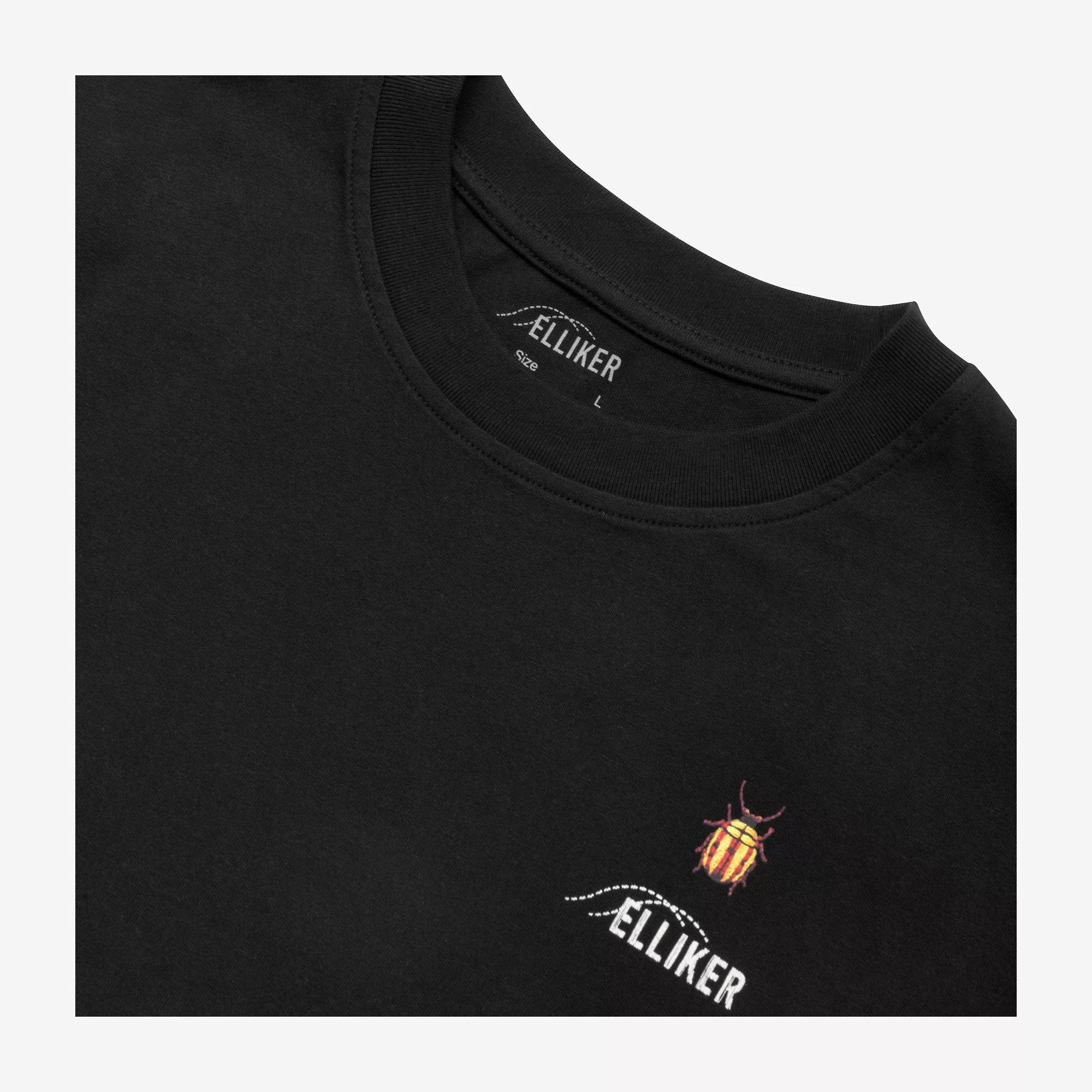 Product image 5 of 9 of Elliker Unisex Rill Bug Print Short Sleeve T-Shirt - Black