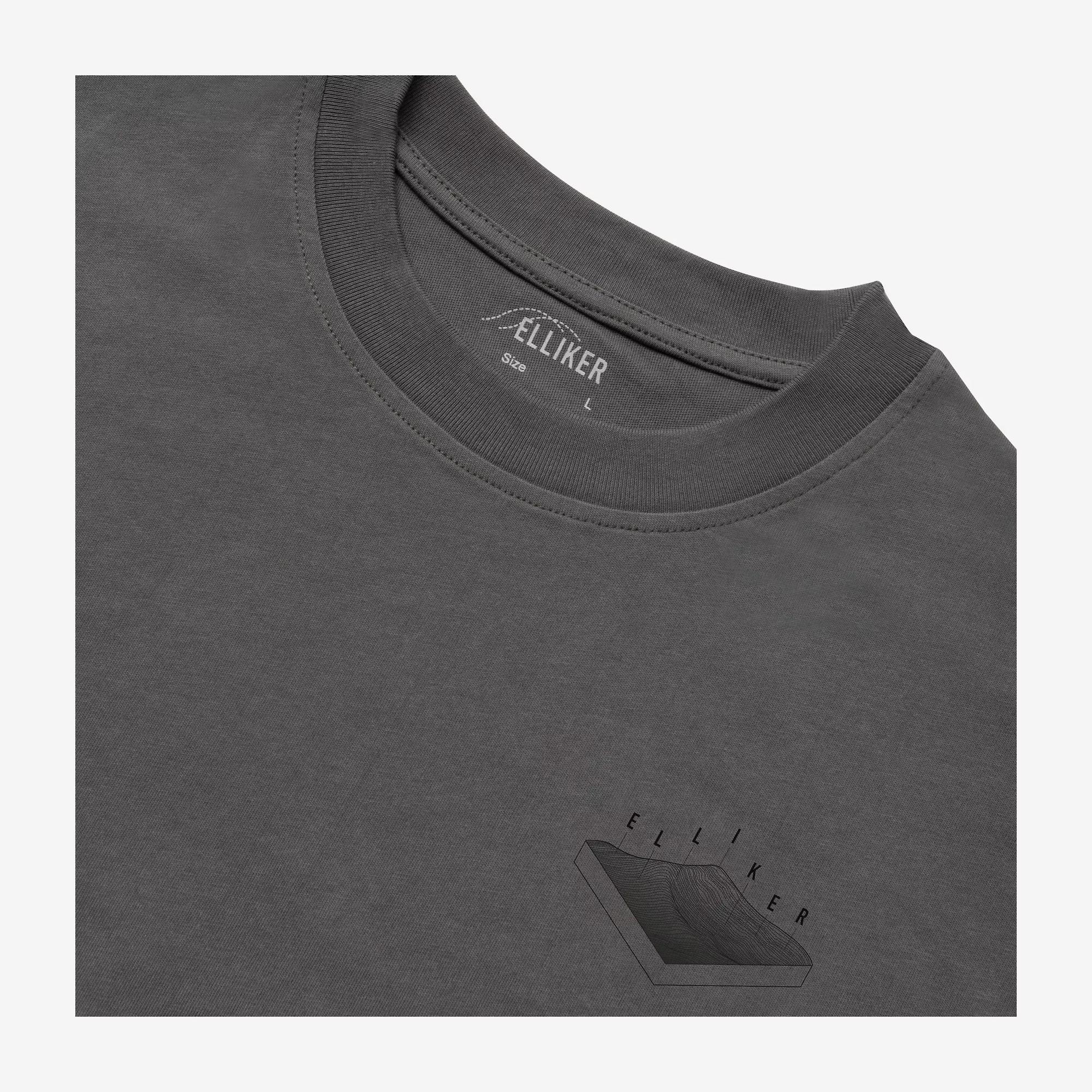 Product image 5 of 13 of Elliker Unisex Rill Hill Print Short Sleeve T-Shirt - Grey