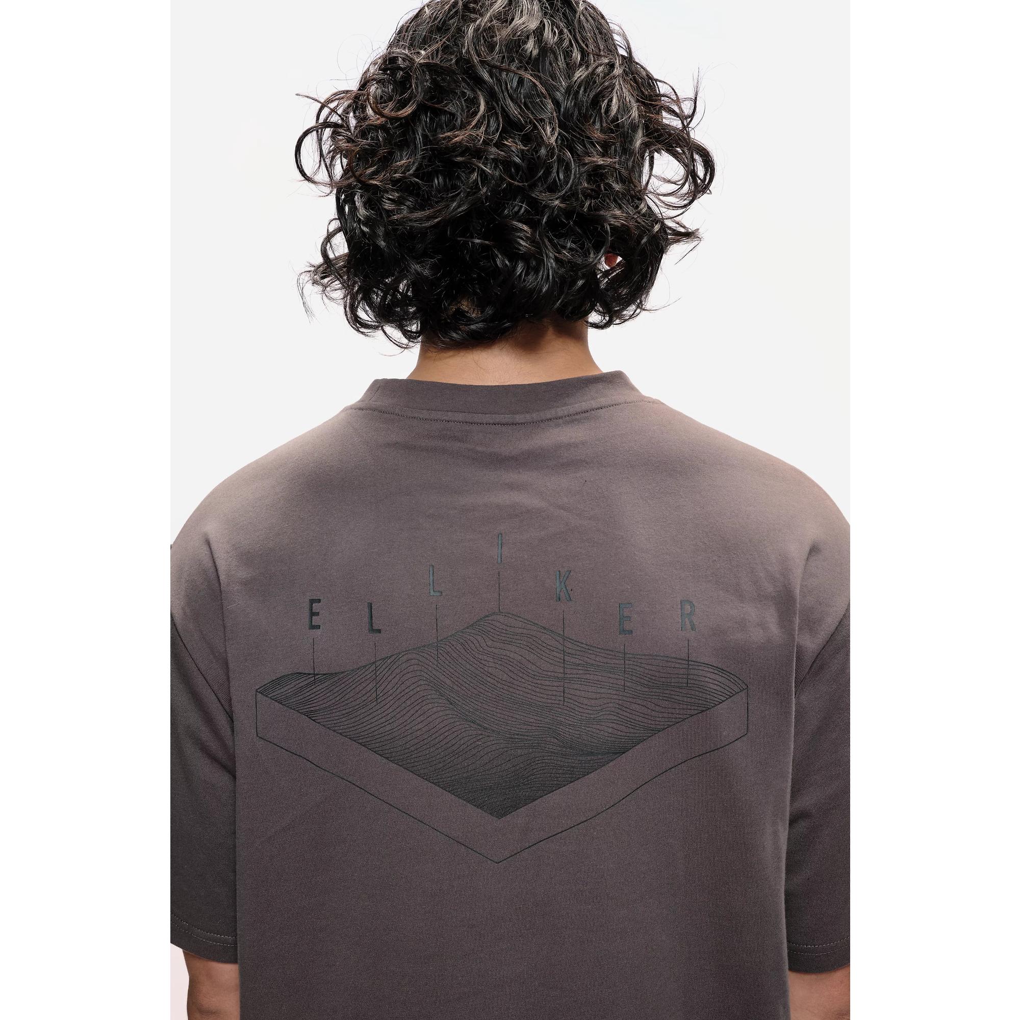 Product image 8 of 13 of Elliker Unisex Rill Hill Print Short Sleeve T-Shirt - Grey