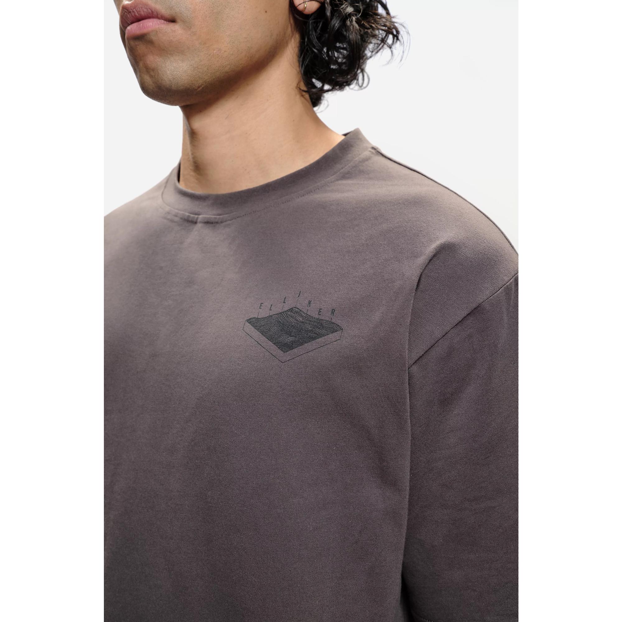 Product image 3 of 13 of Elliker Unisex Rill Hill Print Short Sleeve T-Shirt - Grey