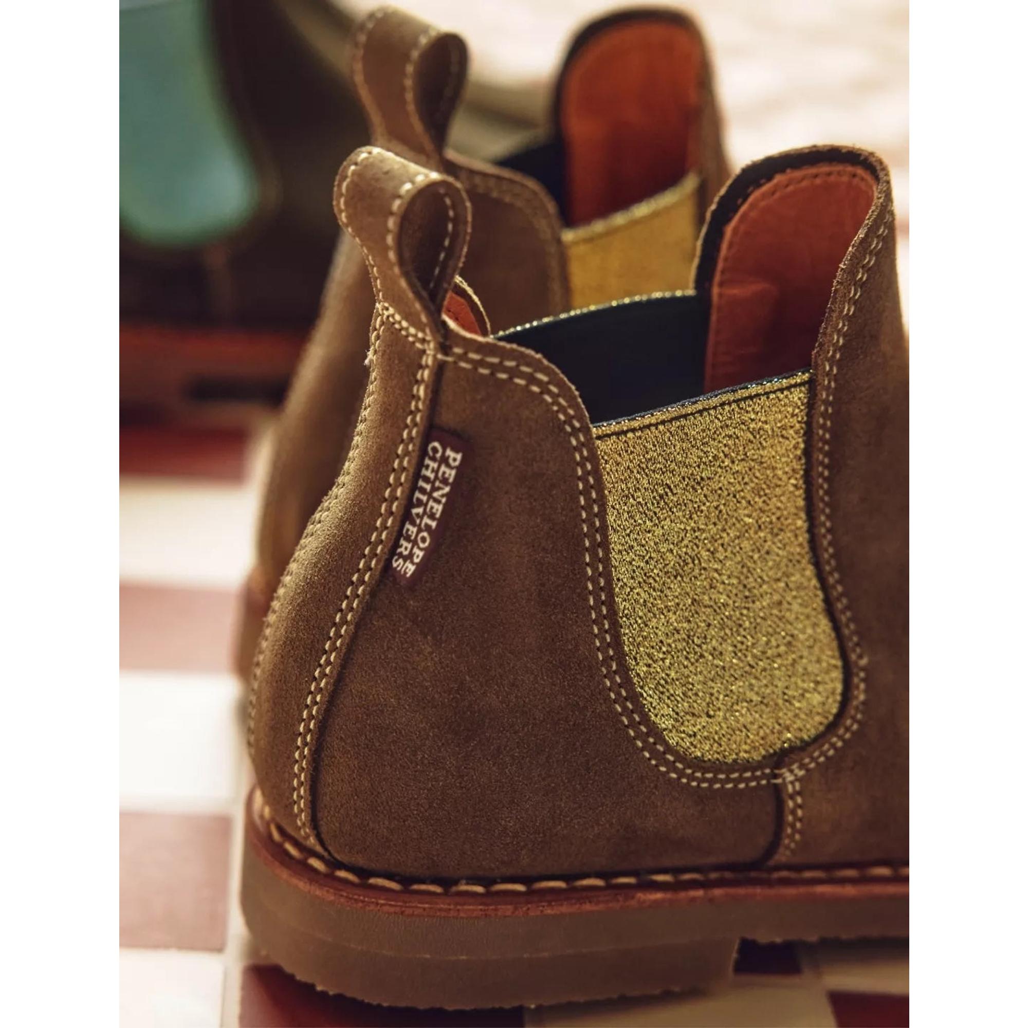 Product image 6 of 7 of Penelope Chilvers Women's Safari Suede Boots - Truffle/Gold