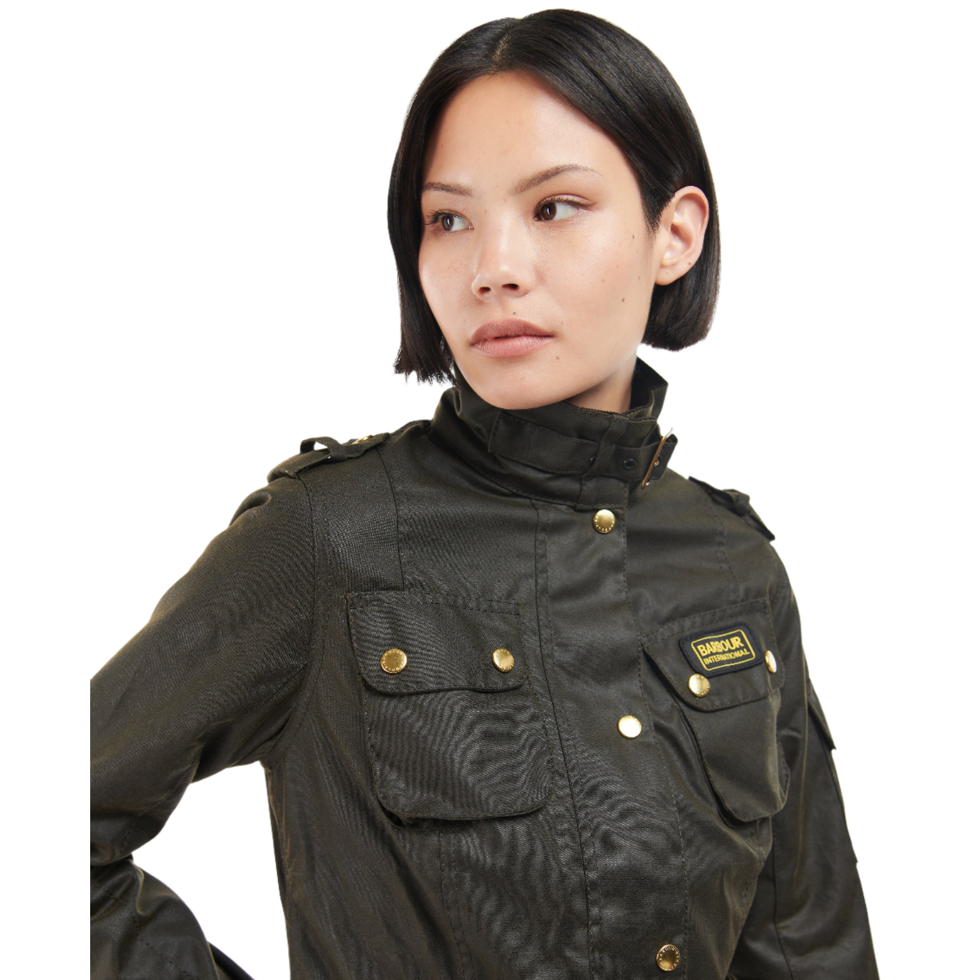 Product image 6 of 13 of Barbour International Women's International Wax Jacket - Olive