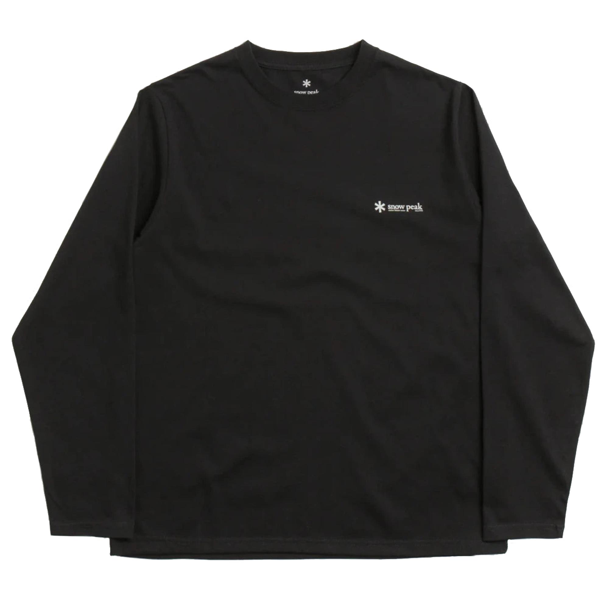 Product image 1 of 8 of Snow Peak Onepoint Logo Long Sleeve T-Shirt - Black