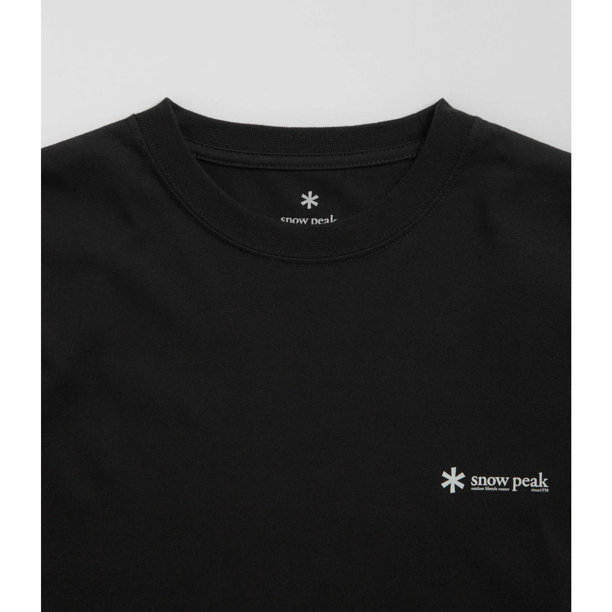 Product image 6 of 8 of Snow Peak Onepoint Logo Long Sleeve T-Shirt - Black
