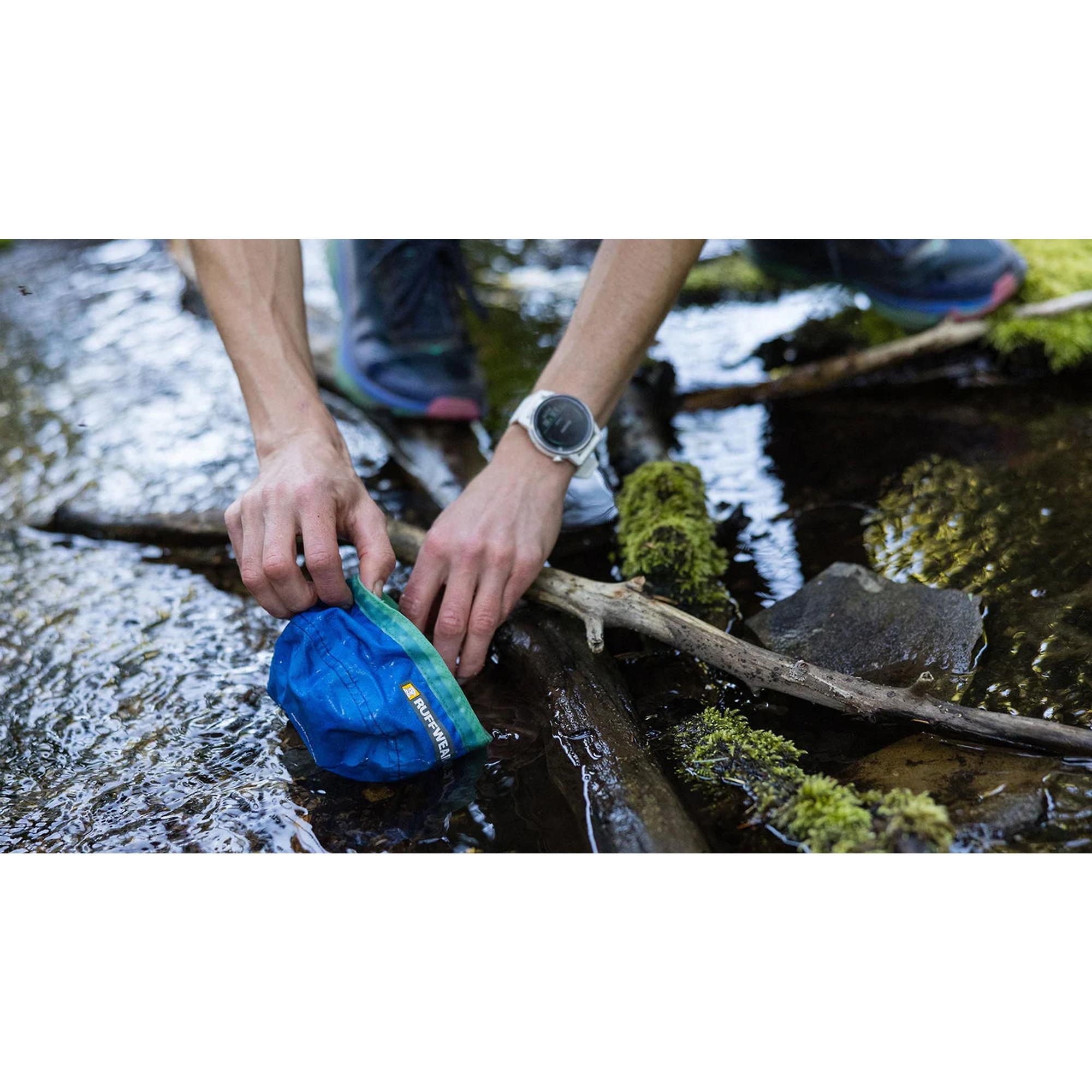 Product image 7 of 10 of RUFFWEAR Trail Runner Ultralight Dog Bowl - Blue Pool