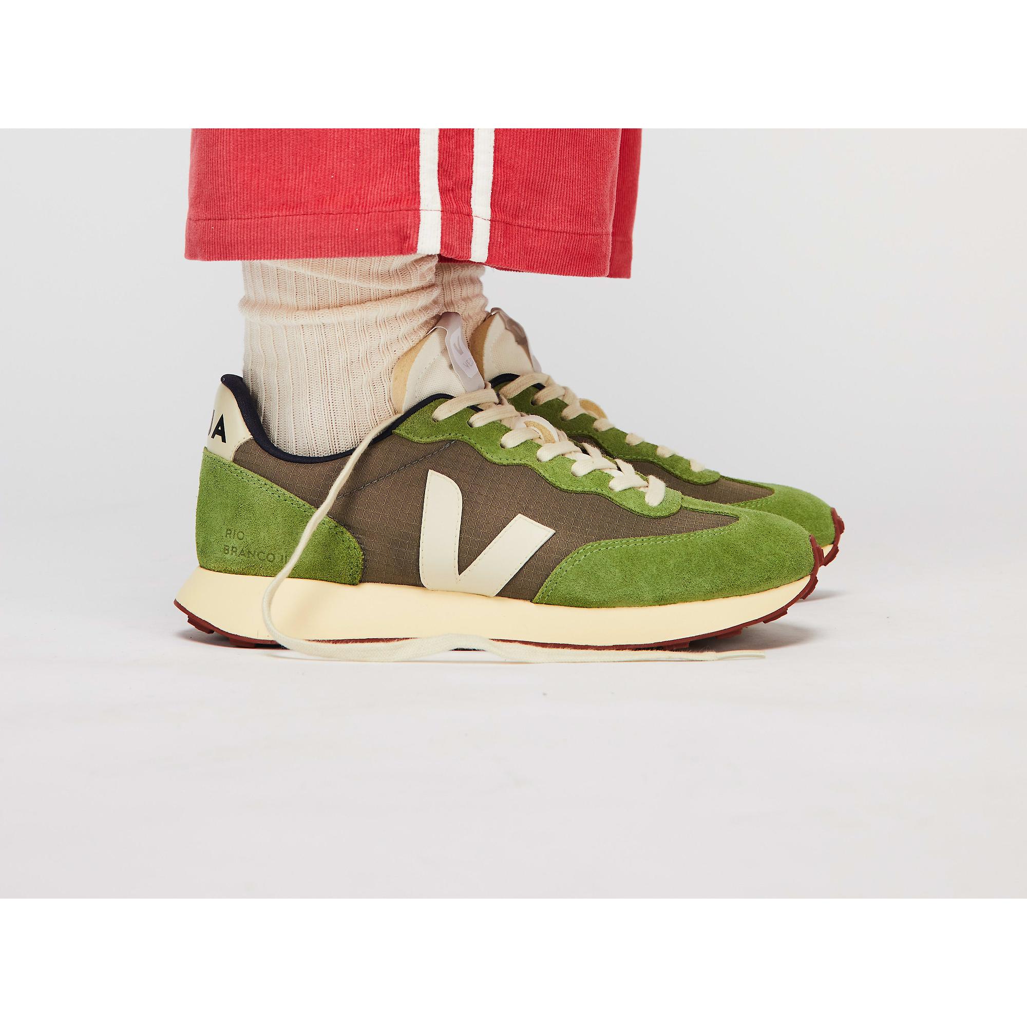 Product image 5 of 5 of VEJA Men's Rio Branco II Ripstop Retro-Running Trainers - Kaki Pierre