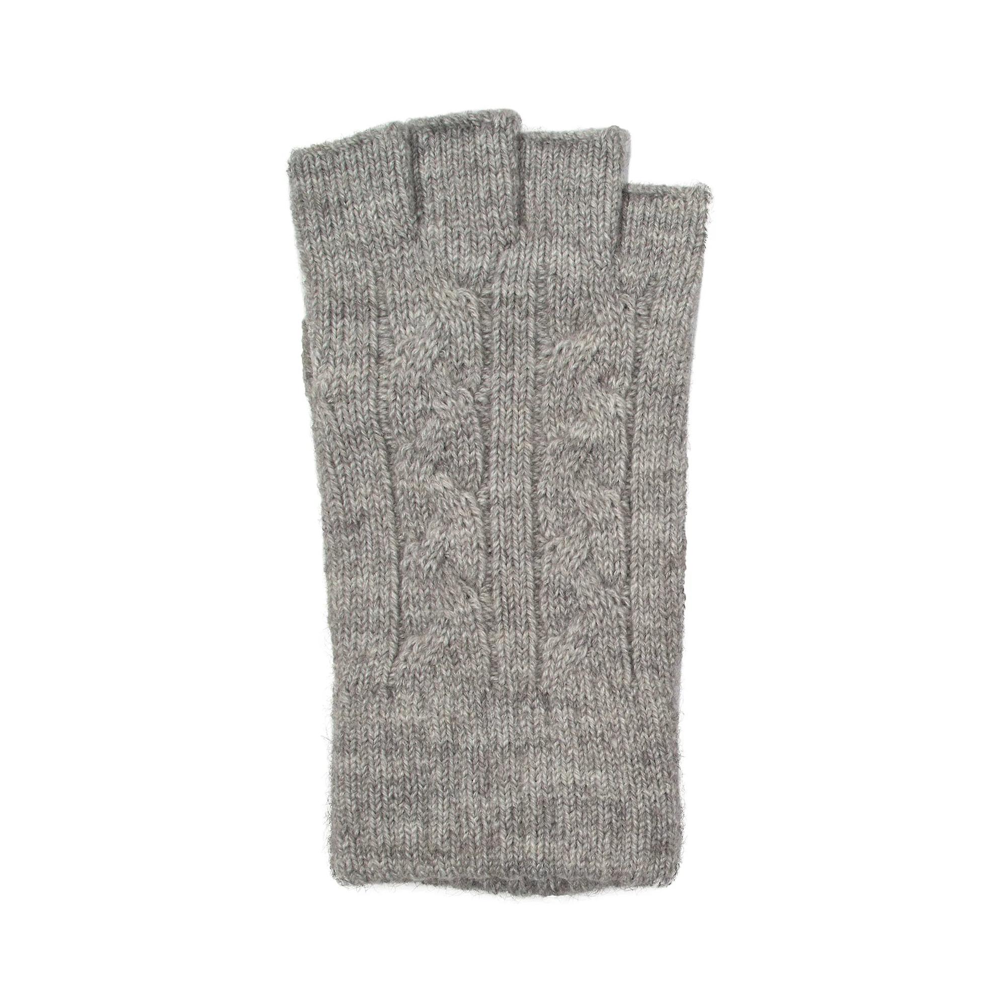 Product image 9 of 10 of Dents Women's Fingerless Cable Knit Gloves - Dove Grey