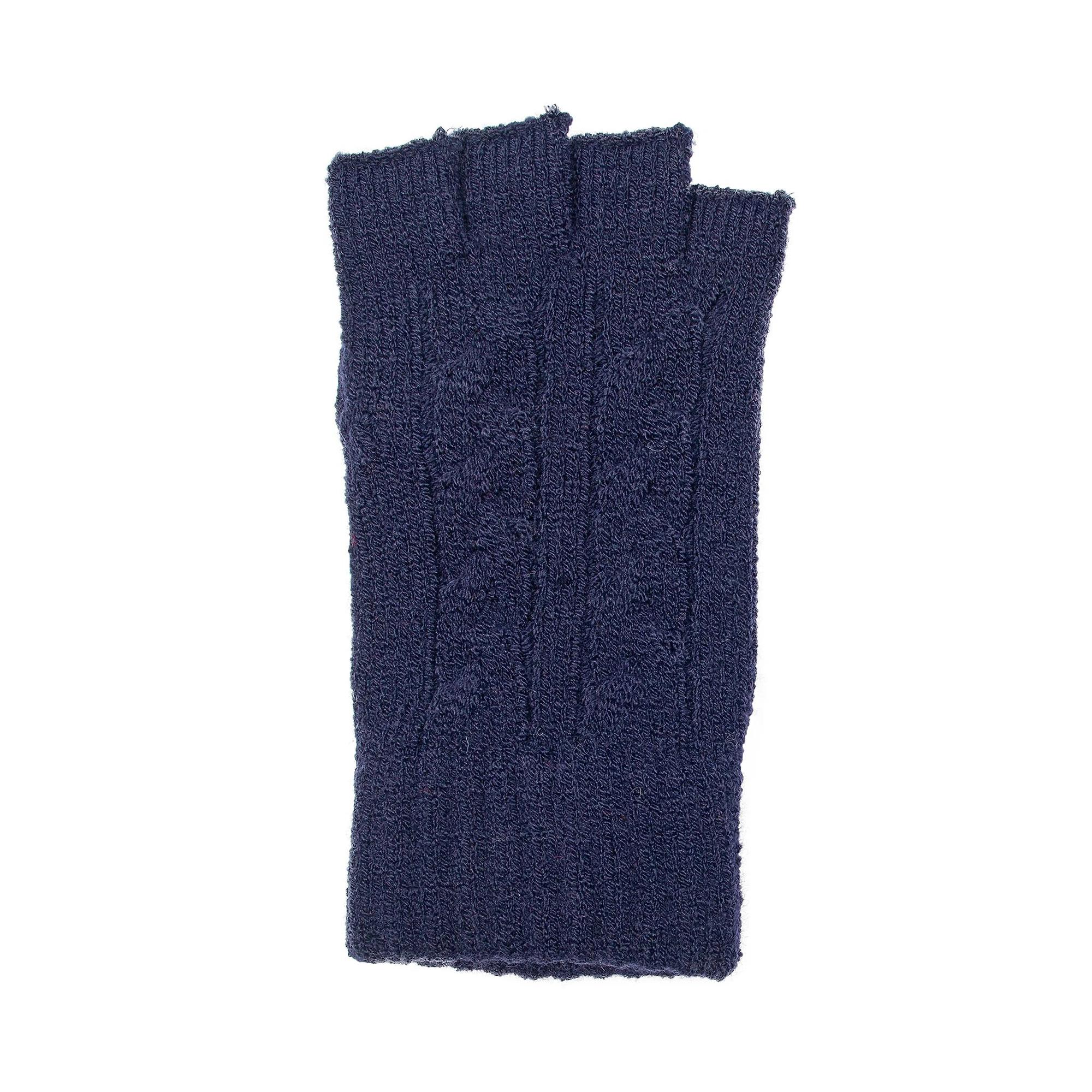 Product image 9 of 10 of Dents Women's Fingerless Cable Knit Gloves - Navy