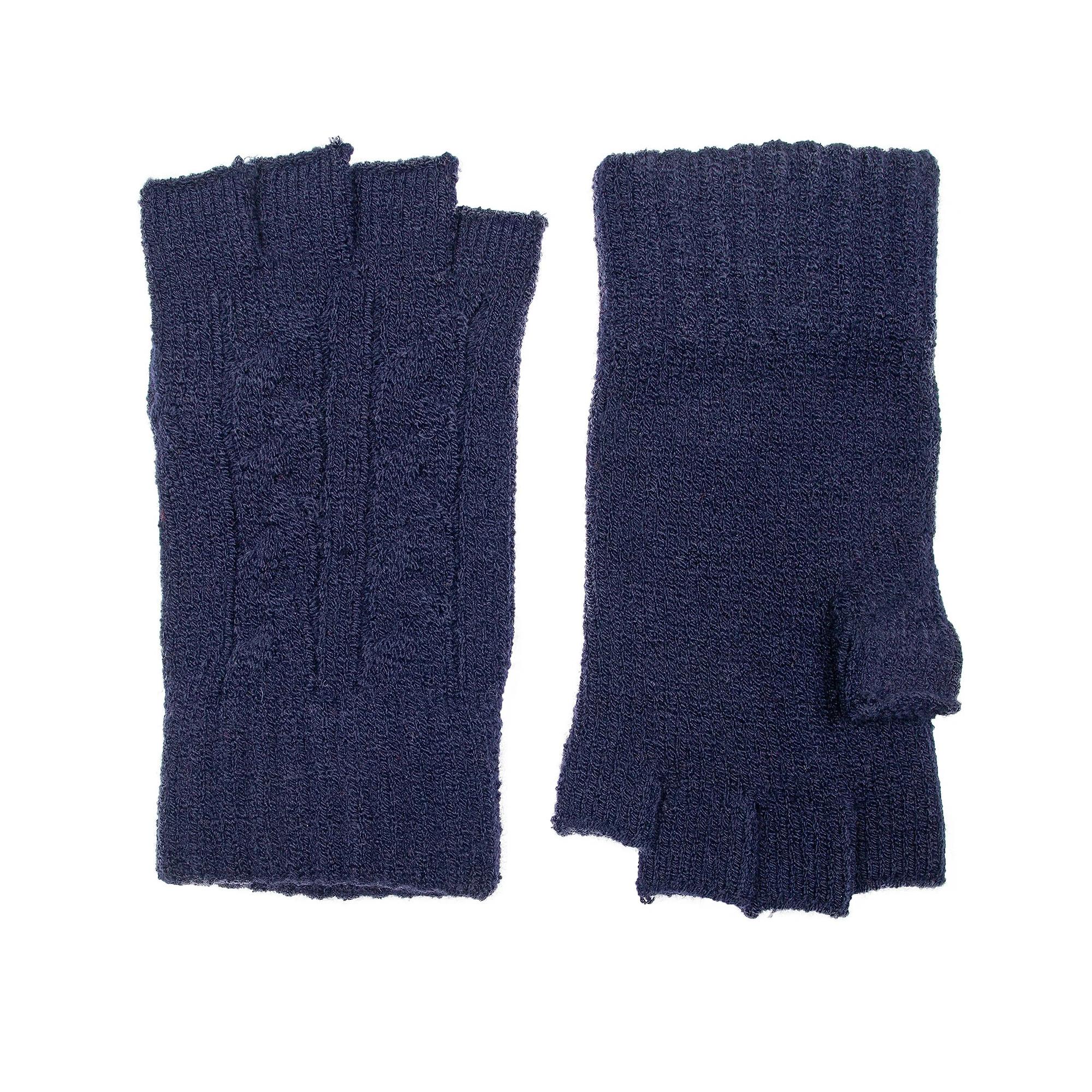 Product image 10 of 10 of Dents Women's Fingerless Cable Knit Gloves - Navy