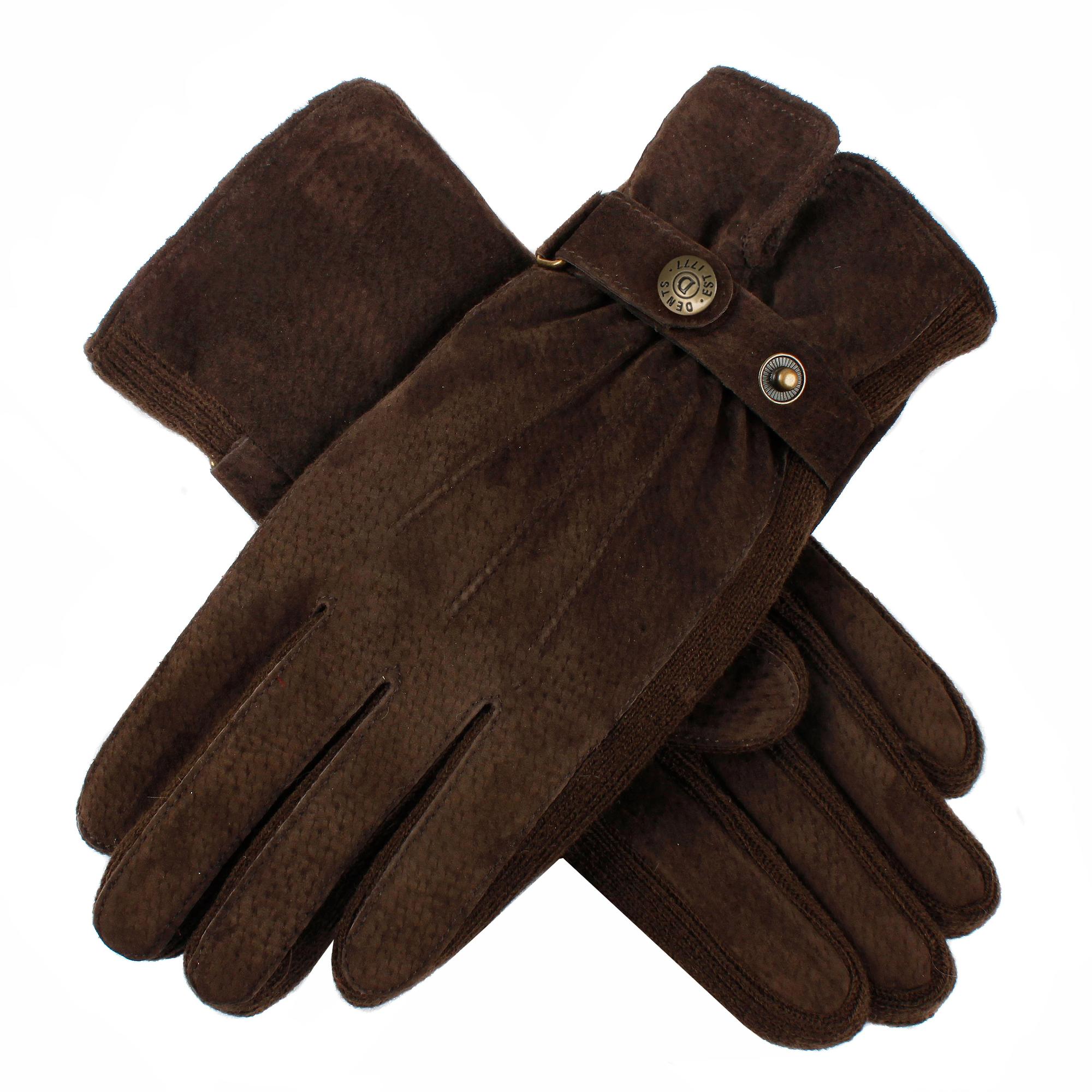 Product image 1 of 12 of Dents Women's Laura Three-Point Fleece-Lined Suede Gloves - Mocca