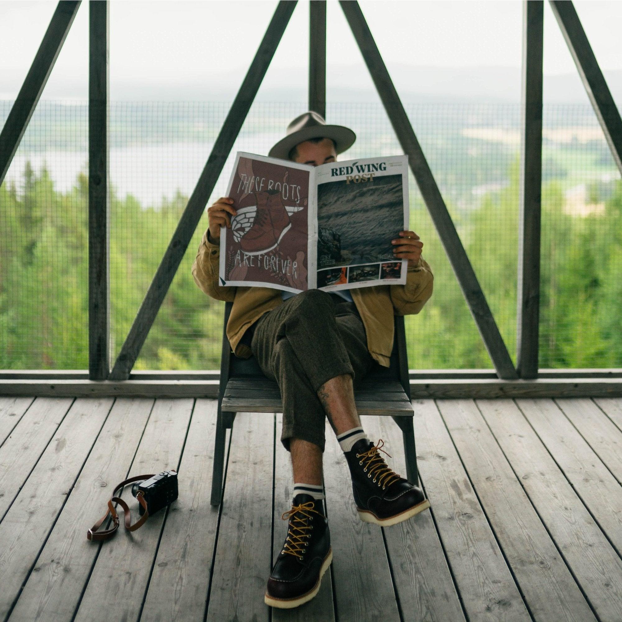 Product image 10 of 10 of Red Wing Classic Moc Toe 6" Boot Excalibur Leather - Black Cherry - Style 8847