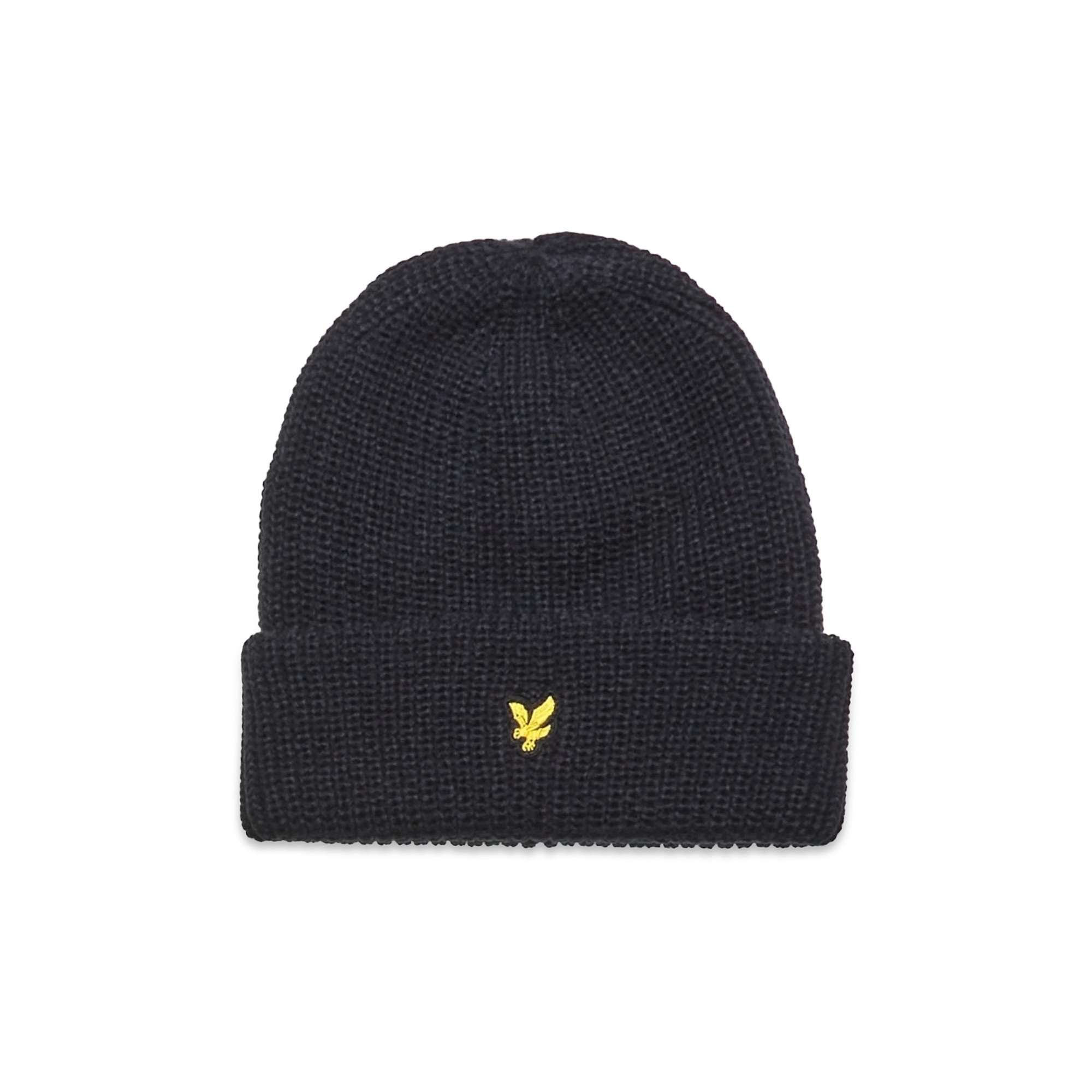Product image 3 of 8 of Lyle & Scott Men's Lambswool Blend Checked Scarf & Beanie Gift Set - Dark Navy