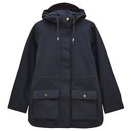 Joules Women's Holkham Waterproof Packable Hooded Raincoat - Navy