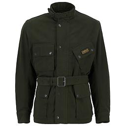 Barbour International Men's Winter SL Slim Fit Wax Biker Jacket