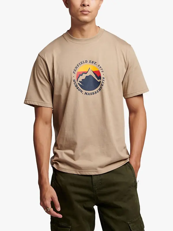 Penfield Men's Circle Mountain T-Shirt - Chinchilla Image 2