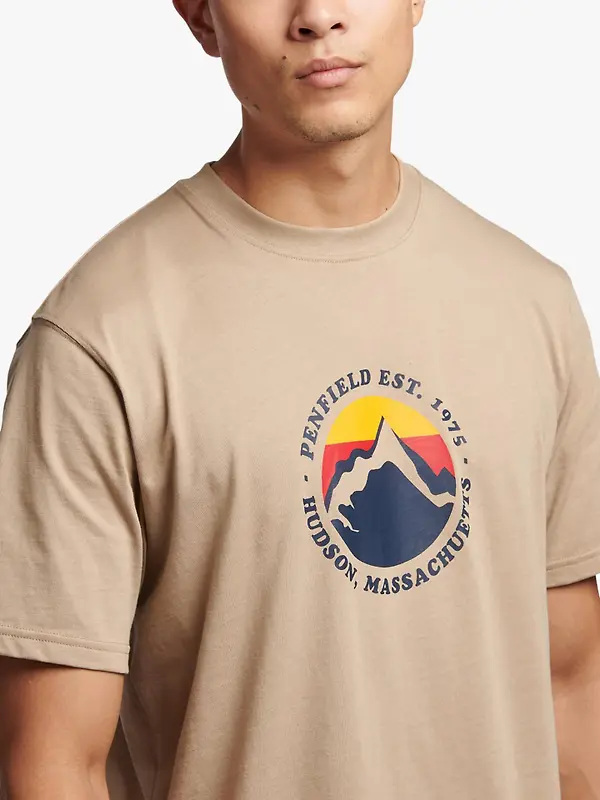 Penfield Men's Circle Mountain T-Shirt - Chinchilla Image 4