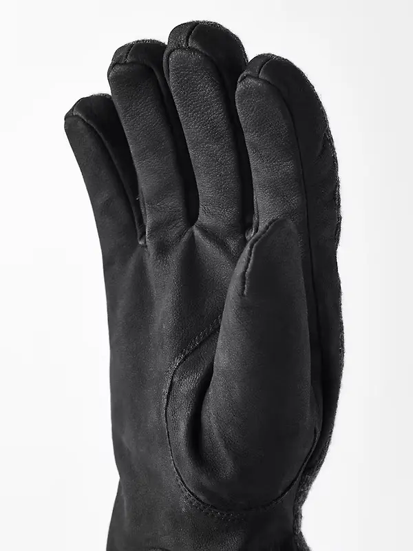 Hestra Noah Leather Gloves - Charcoal/Black Image 4