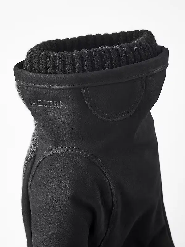 Hestra Noah Leather Gloves - Charcoal/Black Image 5