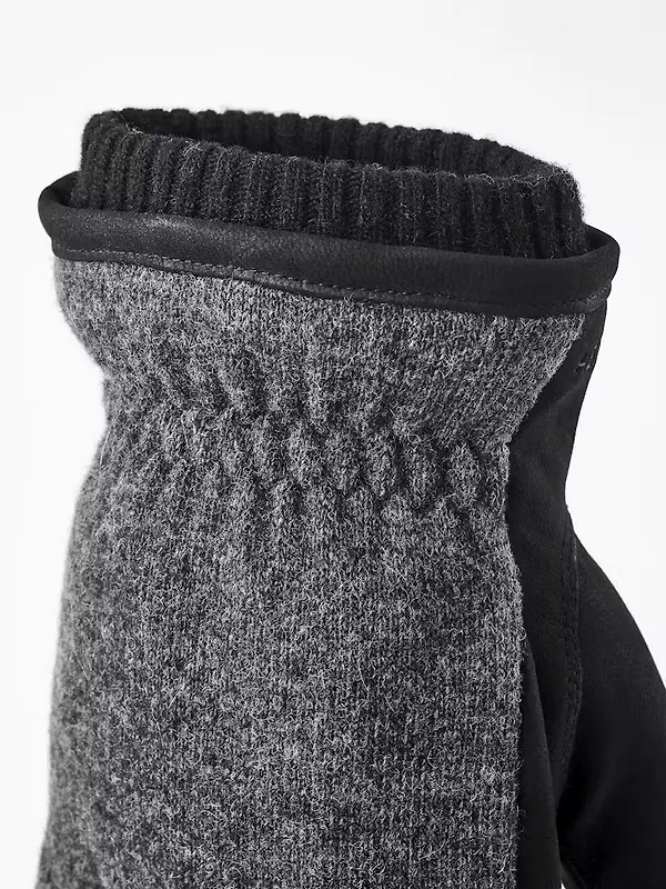 Hestra Noah Leather Gloves - Charcoal/Black Image 3