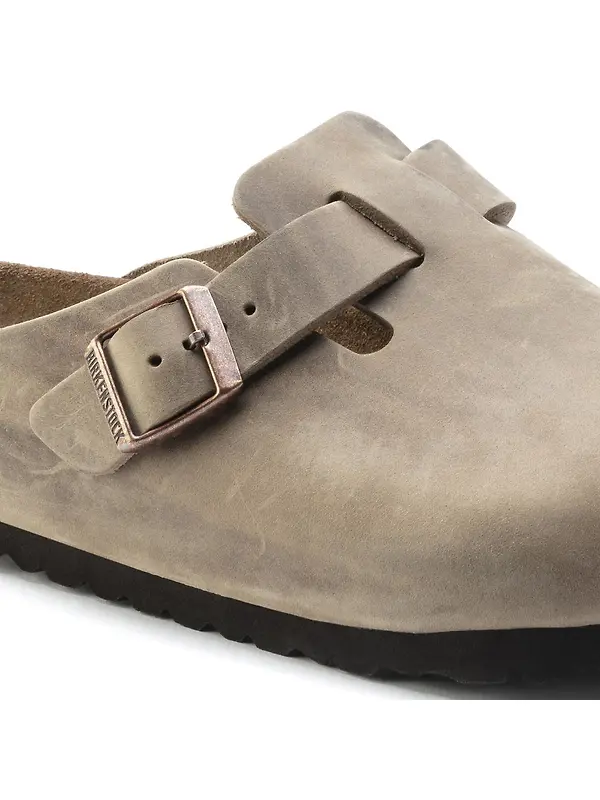 Birkenstock Unisex Boston Soft Footbed Oiled Leather Regular Clogs - Tobacco Brown Image 6