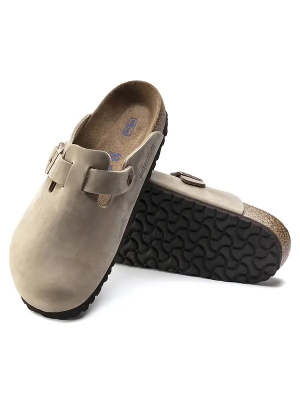 Birkenstock Unisex Boston Soft Footbed Oiled Leather Regular Clogs - Tobacco Brown Image 4