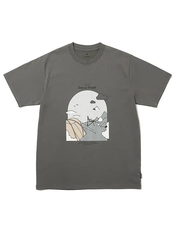 Snow Peak Camping Graphic T-Shirt - Grey Image 1