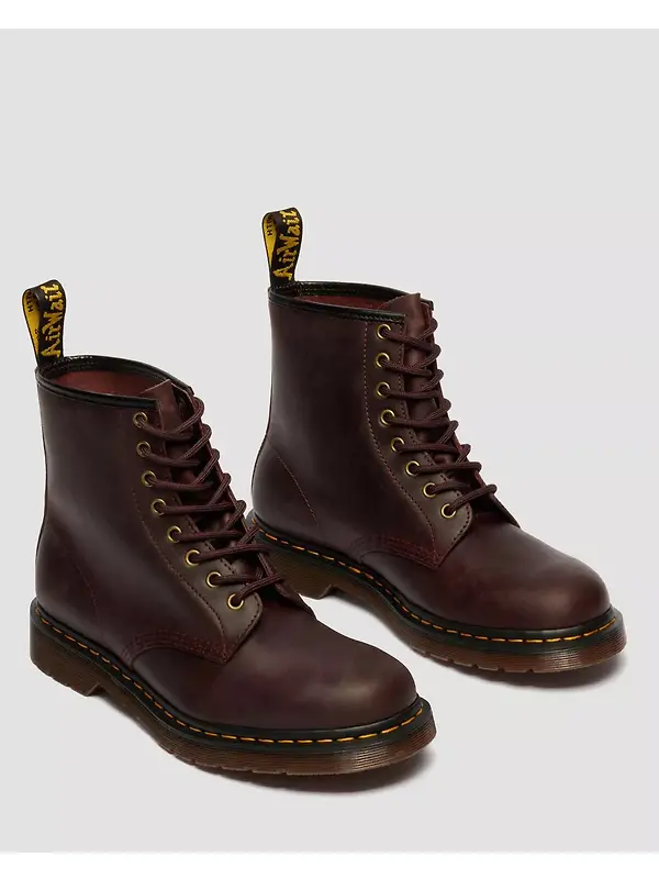 Dr Martens Unisex 1460 Crazy Horse Leather Boots - Cherry Red Image 4