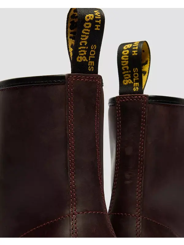 Dr Martens Unisex 1460 Crazy Horse Leather Boots - Cherry Red Image 6