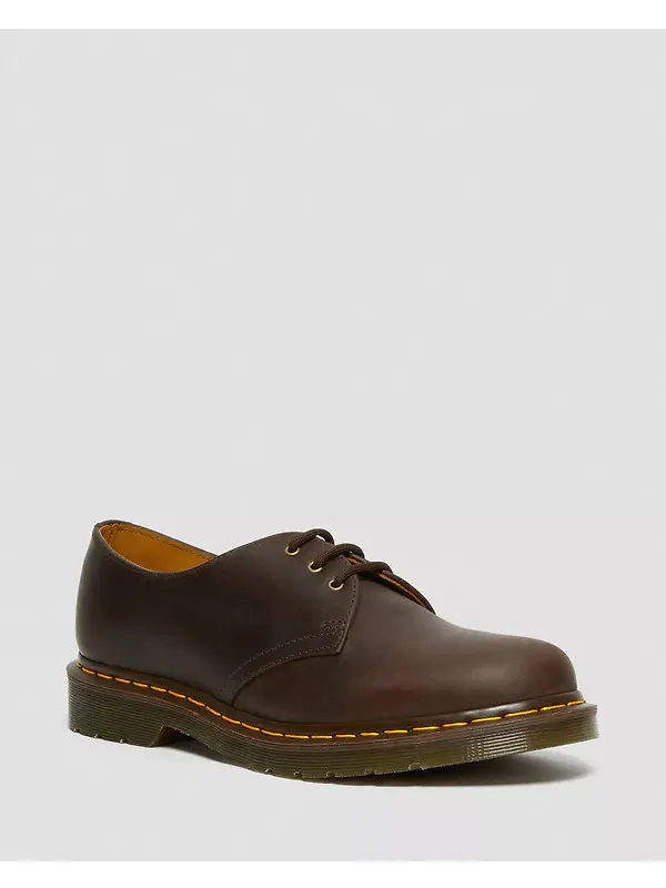 Dr Martens Unisex 1461 Crazy Horse Leather Oxford Shoes - Dark Brown Image 10