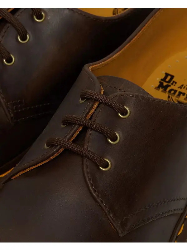 Dr Martens Unisex 1461 Crazy Horse Leather Oxford Shoes - Dark Brown Image 3