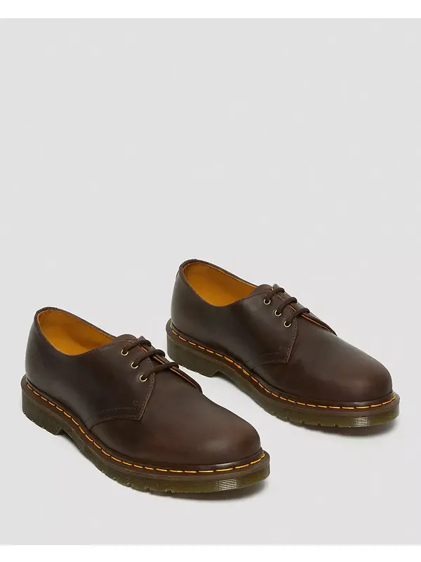 Dr Martens Unisex 1461 Crazy Horse Leather Oxford Shoes - Dark Brown Image 5