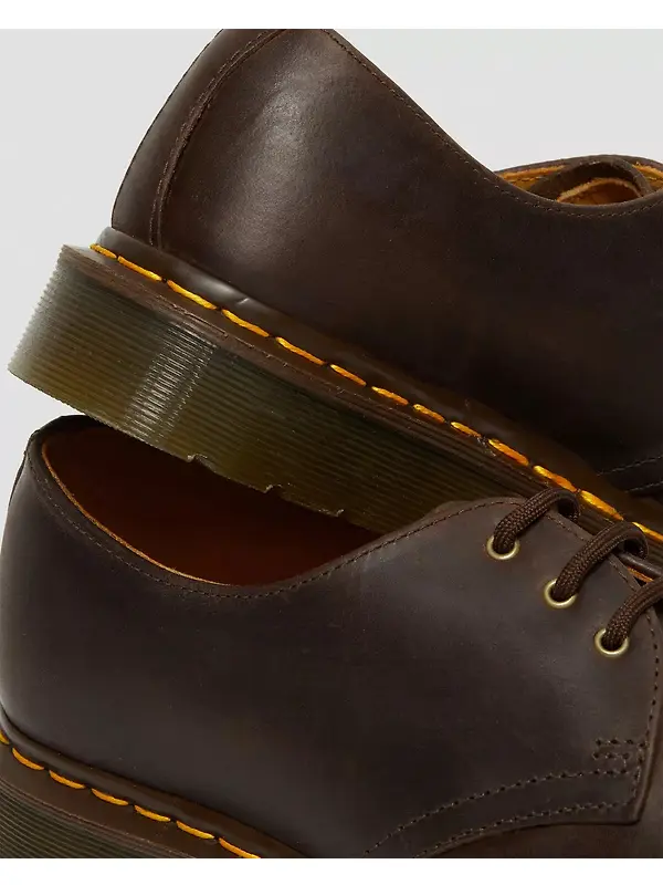 Dr Martens Unisex 1461 Crazy Horse Leather Oxford Shoes - Dark Brown Image 7