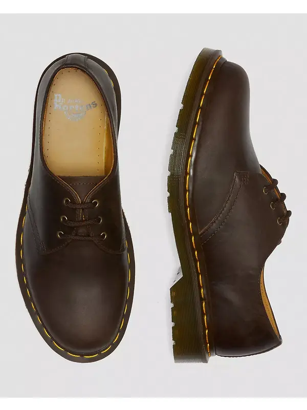 Dr Martens Unisex 1461 Crazy Horse Leather Oxford Shoes - Dark Brown Image 9