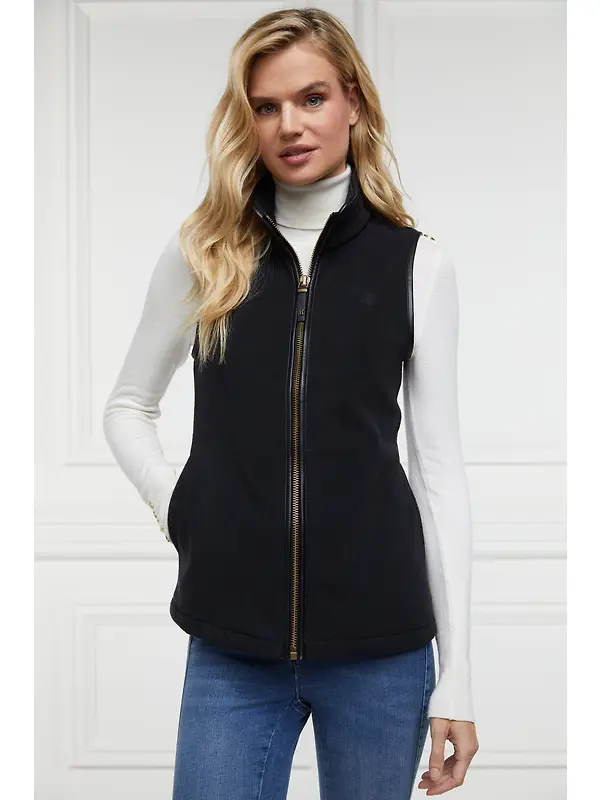 Holland Cooper Women's Country Fleece Gilet - Black Image 2