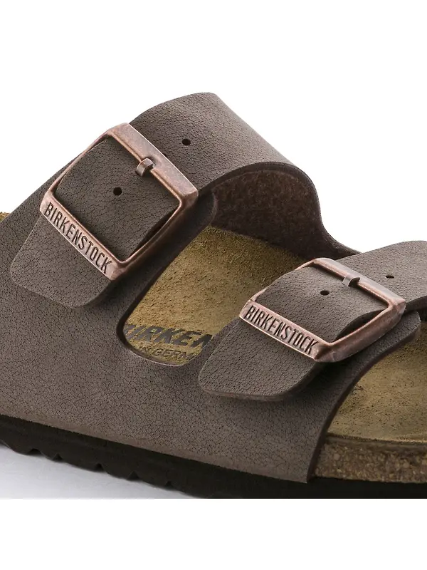 Birkenstock Unisex Arizona Birko-Flor Nubuck Regular Sandals - Mocca Image 10