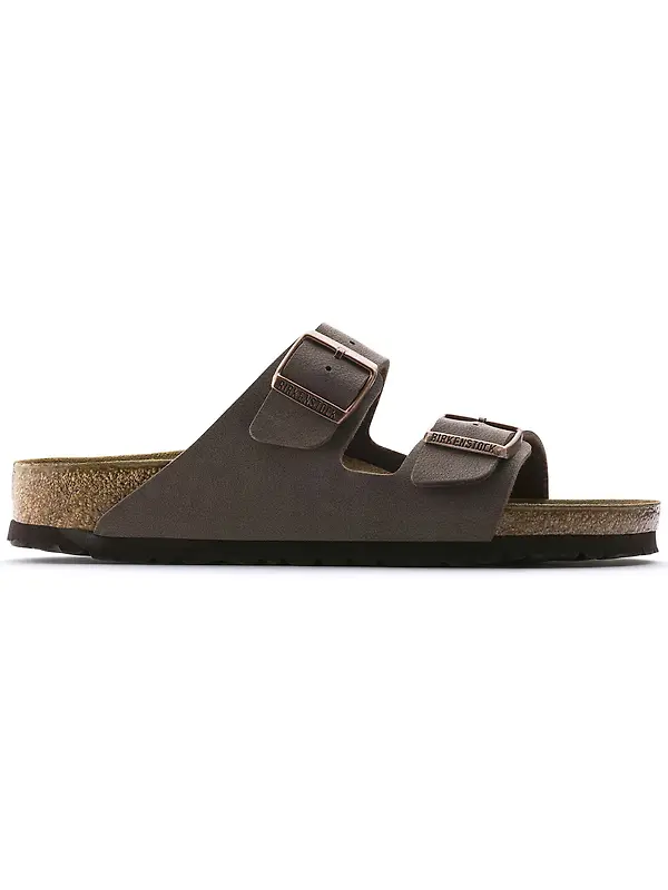 Birkenstock Unisex Arizona Birko-Flor Nubuck Regular Sandals - Mocca Image 3