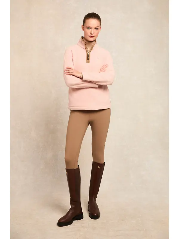 Holland Cooper Women's Country Fleece Quarter Zip - Soft Pink Image 3