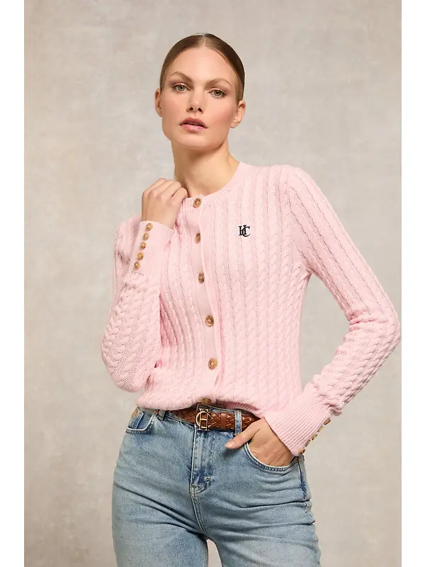 Holland Cooper Women's Cotswold Cardigan - Soft Pink Image 2