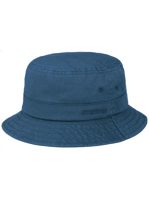 Stetson Twill Bucket Hat with UV Protection - Navy Image 1