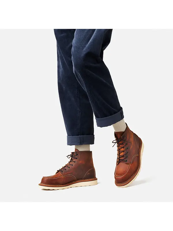 Red Wing Men's Classic Moc Toe Boots - Copper Rough & Tough - Style 1907 Image 2