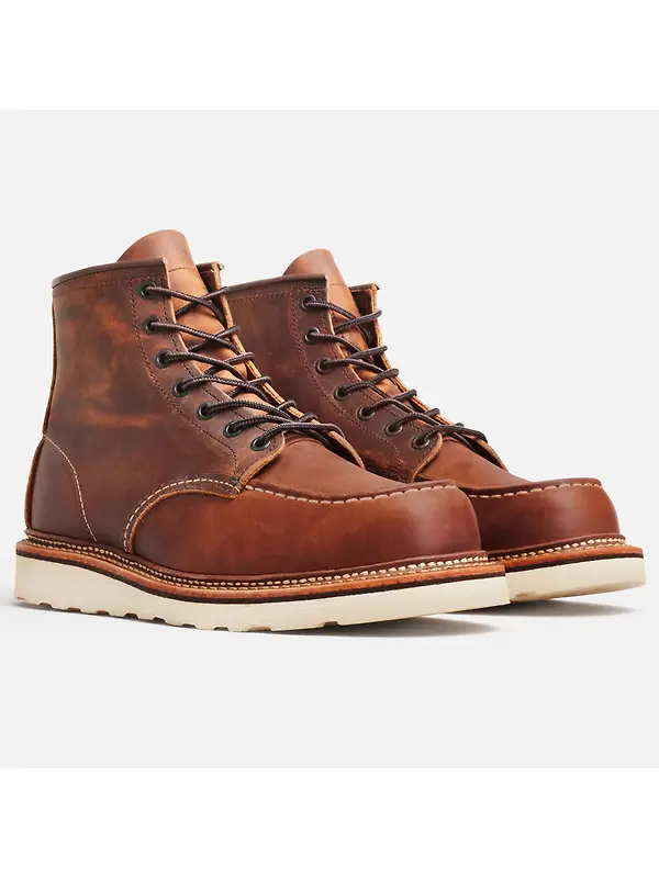 Red Wing Men's Classic Moc Toe Boots - Copper Rough & Tough - Style 1907 Image 3