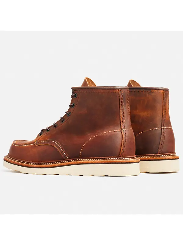 Red Wing Men's Classic Moc Toe Boots - Copper Rough & Tough - Style 1907 Image 4