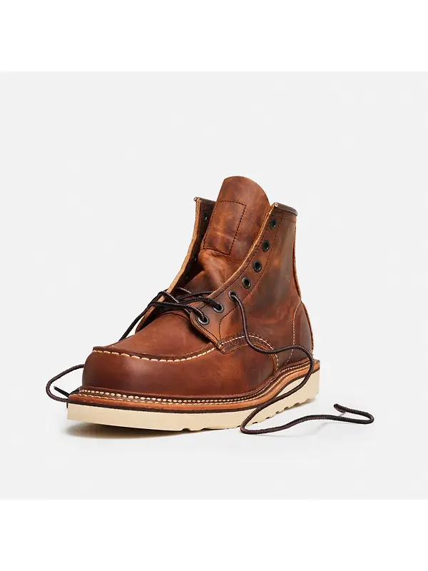 Red Wing Men's Classic Moc Toe Boots - Copper Rough & Tough - Style 1907 Image 7