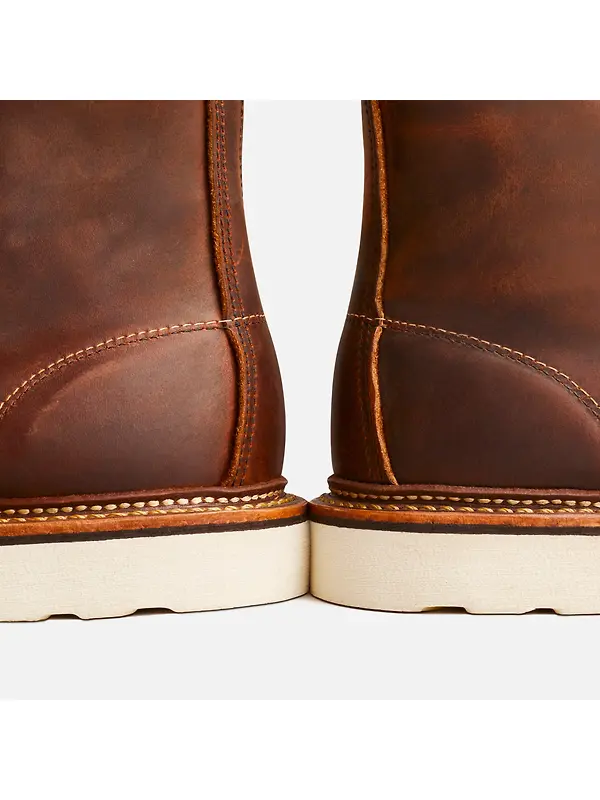 Red Wing Men's Classic Moc Toe Boots - Copper Rough & Tough - Style 1907 Image 8