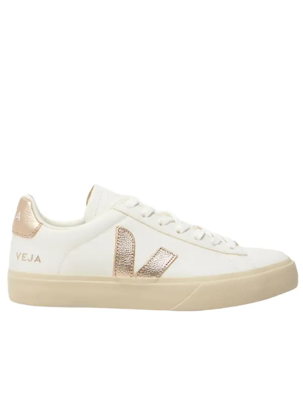 VEJA Women's Campo Leather Sneaker - White Platine Image 1