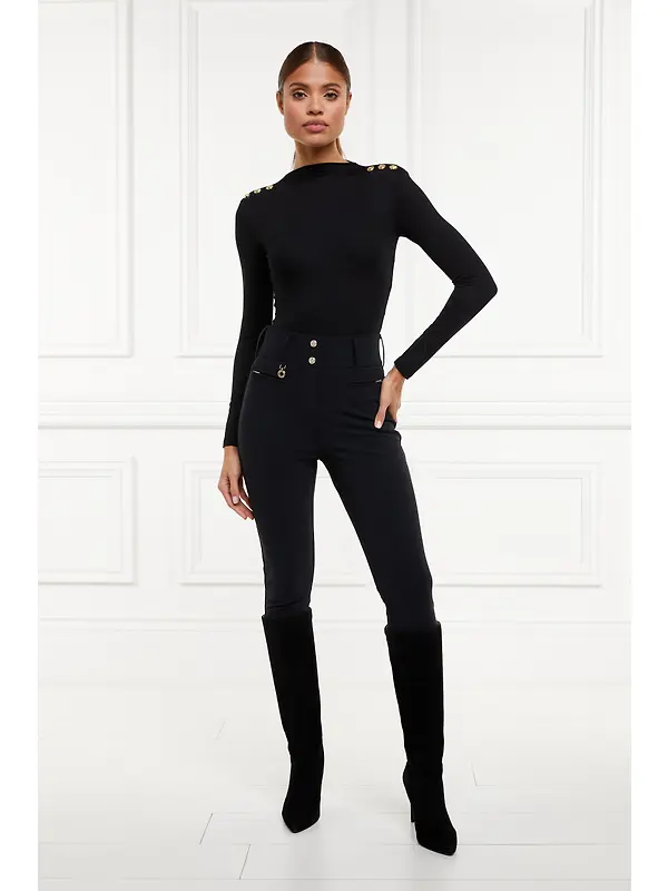 Holland Cooper Women's Contour Trousers (Regular Leg) - Black Image 6